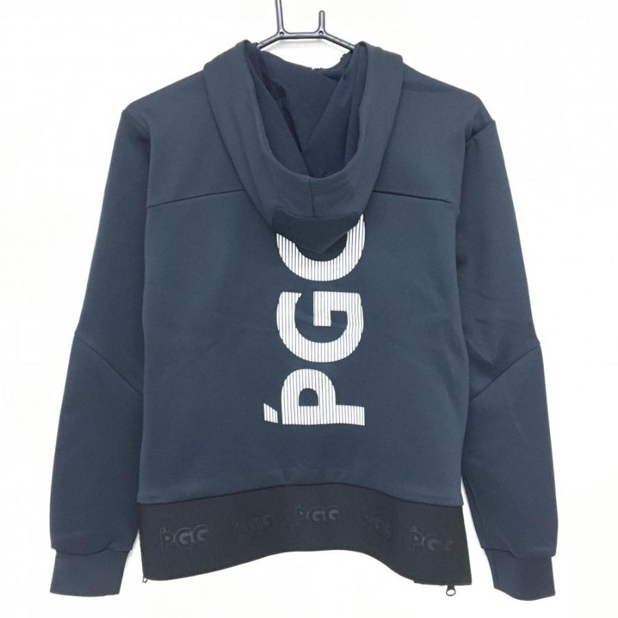 PGG パーカー　ブルゾン PGG 【新品】PGGパーリーゲイツ ジップパーカー ネイビー×白 背面