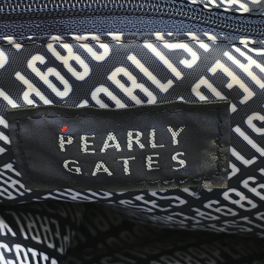 PEARLY GATES（パーリーゲイツ） カートバッグ 白×ネイビー ロゴ総柄