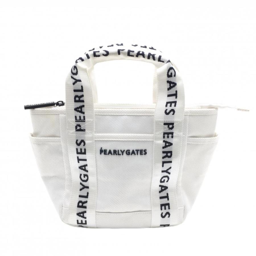 【新品・未使用】PEARLY GATES ゴルフ用カートバッグ ホワイト PEARLY GATES（パーリーゲイツ） カートバッグ 白 ロゴ 内外ポケット