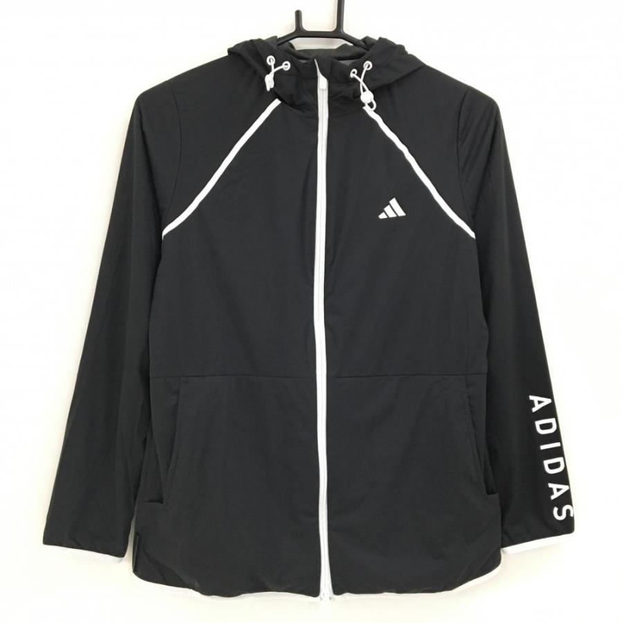 adidas（アディダス） 【新品】アディダス ジップパーカー 黒×白 袖