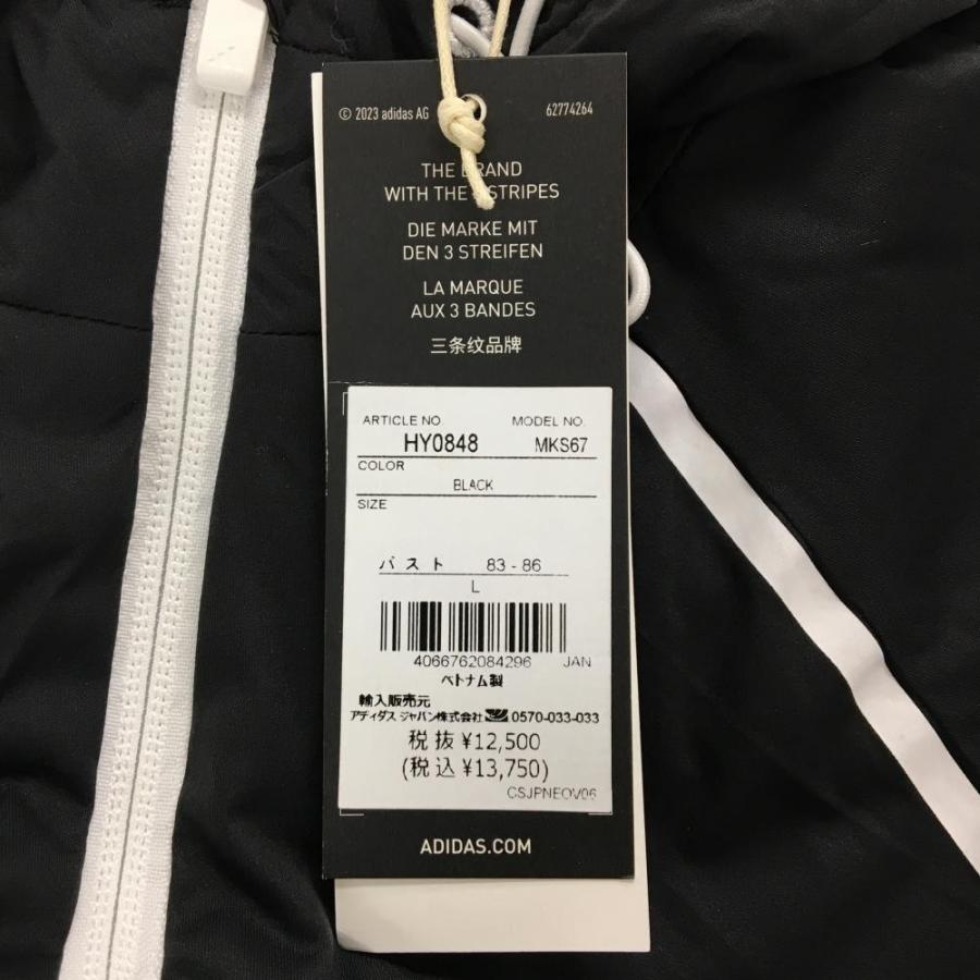 adidas（アディダス） 【新品】アディダス ジップパーカー 黒×白 袖
