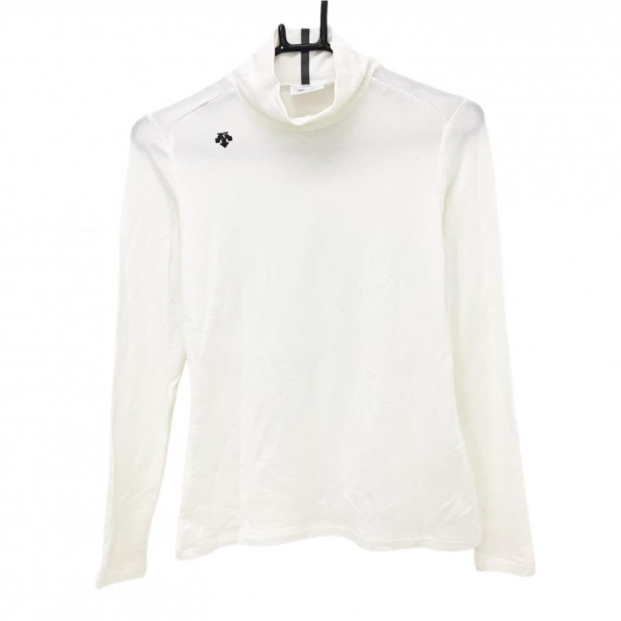 DESCENTE GOLF 【超美品】デサントゴルフ 長袖ハイネックシャツ 白