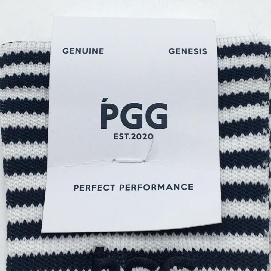 PGG 【新品】PGGパーリーゲイツ ハイソックス 白×ネイビー ボーダー