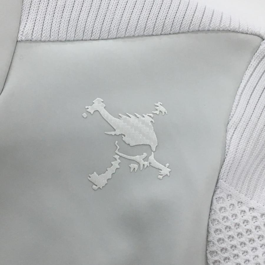 OAKLEY（オークリー） 切替ジャケット 白×ライトグレー スカルプリント