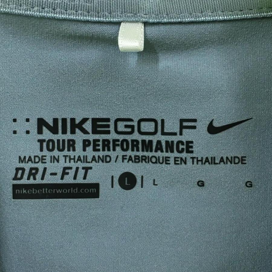 NIKE（ナイキ） ナイキゴルフ 長袖ハイネックシャツ グレー×蛍光