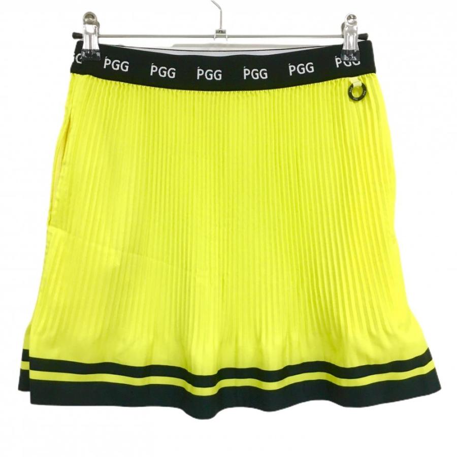 新品★30,800円 PGG パーリーゲイツ 接触冷感ハイウエストスカート黄色１ PGG 【新品】PGGパーリーゲイツ スカート イエロー×黒 ウエストゴム