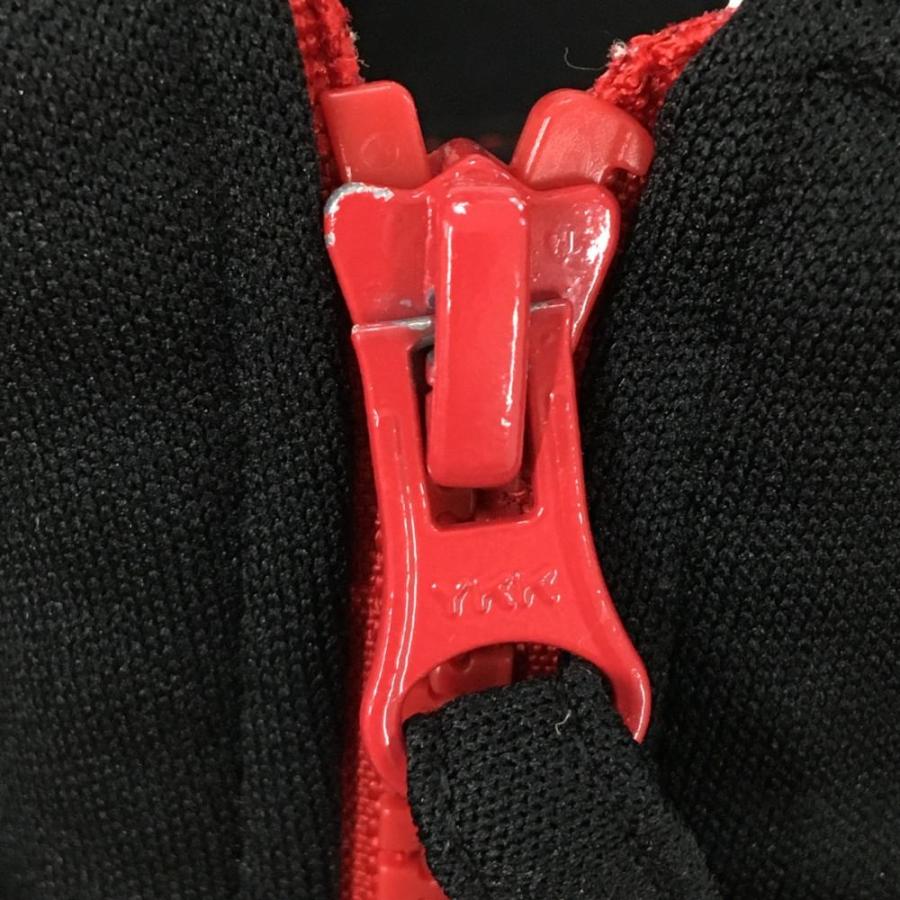 Russeluno（ラッセルノ） ジャケットブルゾン 黒×レッド×白 胸ロゴ