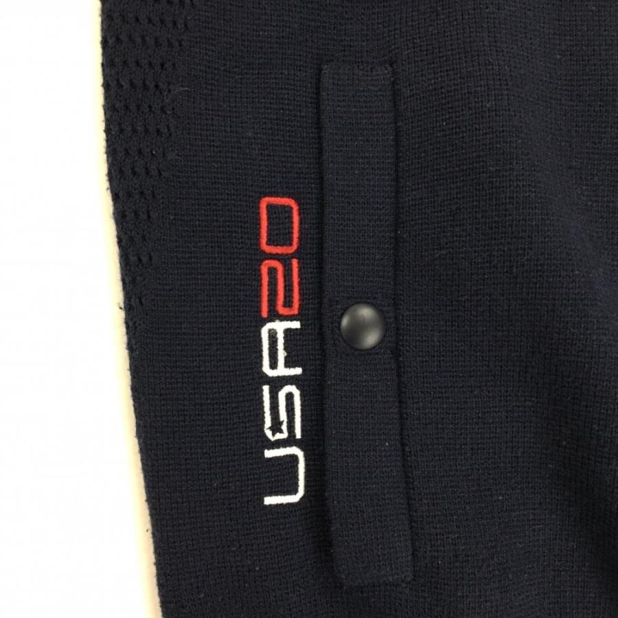 RLX 【超美品】RLXラルフローレン ニットジップベスト ネイビー 背面一