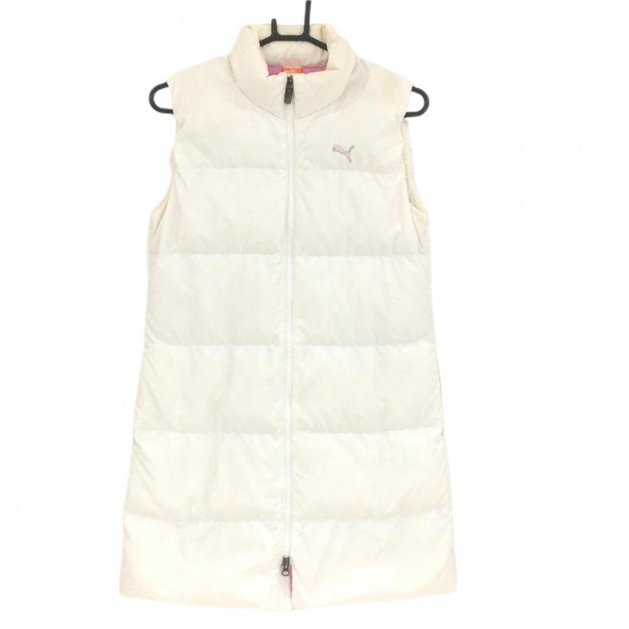 PUMA（プーマ） ダウンノースリーブワンピース 白 ダウン80％ フェザー