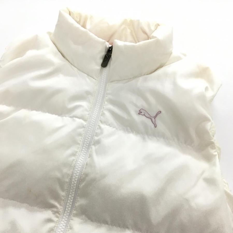 PUMA（プーマ） ダウンノースリーブワンピース 白 ダウン80％ フェザー