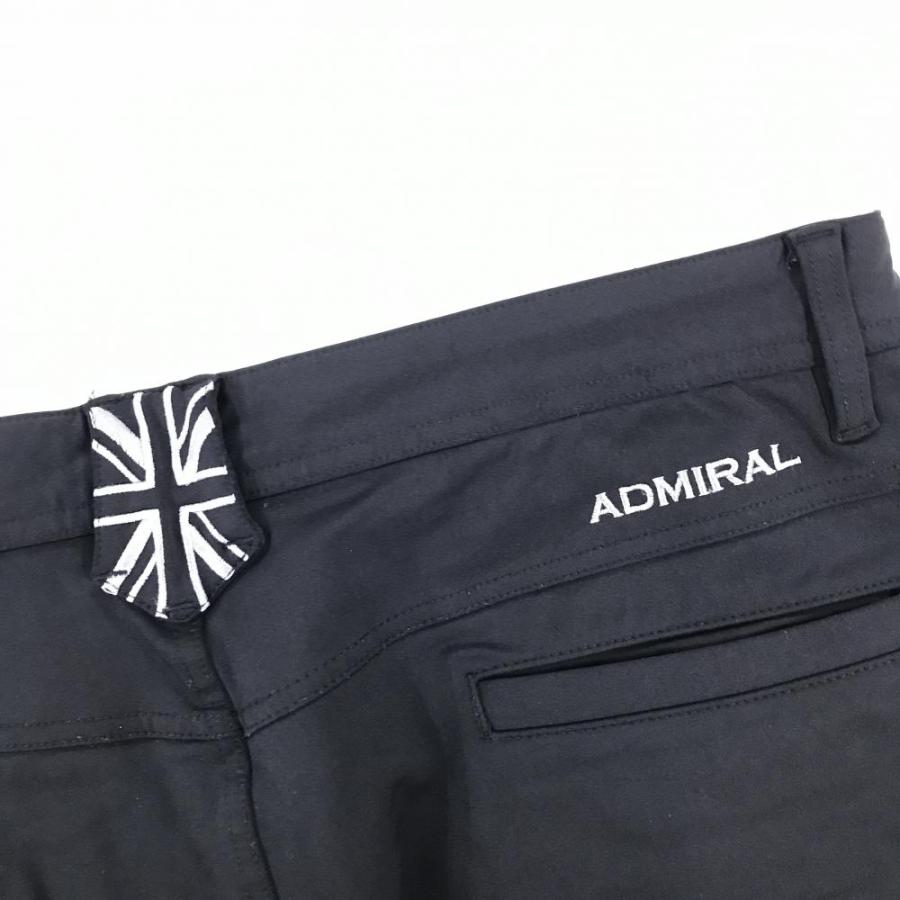 Admiral（アドミラル） パンツ 黒×グレー ロゴ刺しゅう ストレッチ
