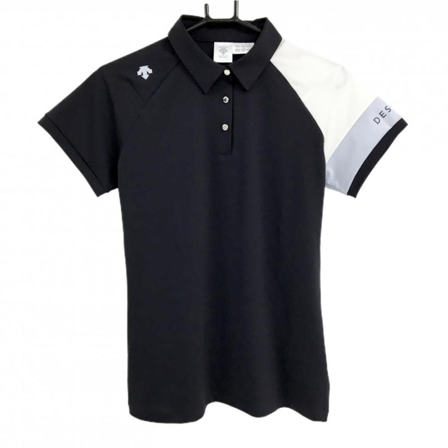 DESCENTE GOLF 【新品】デサントゴルフ 半袖ポロシャツ ネイビー×白