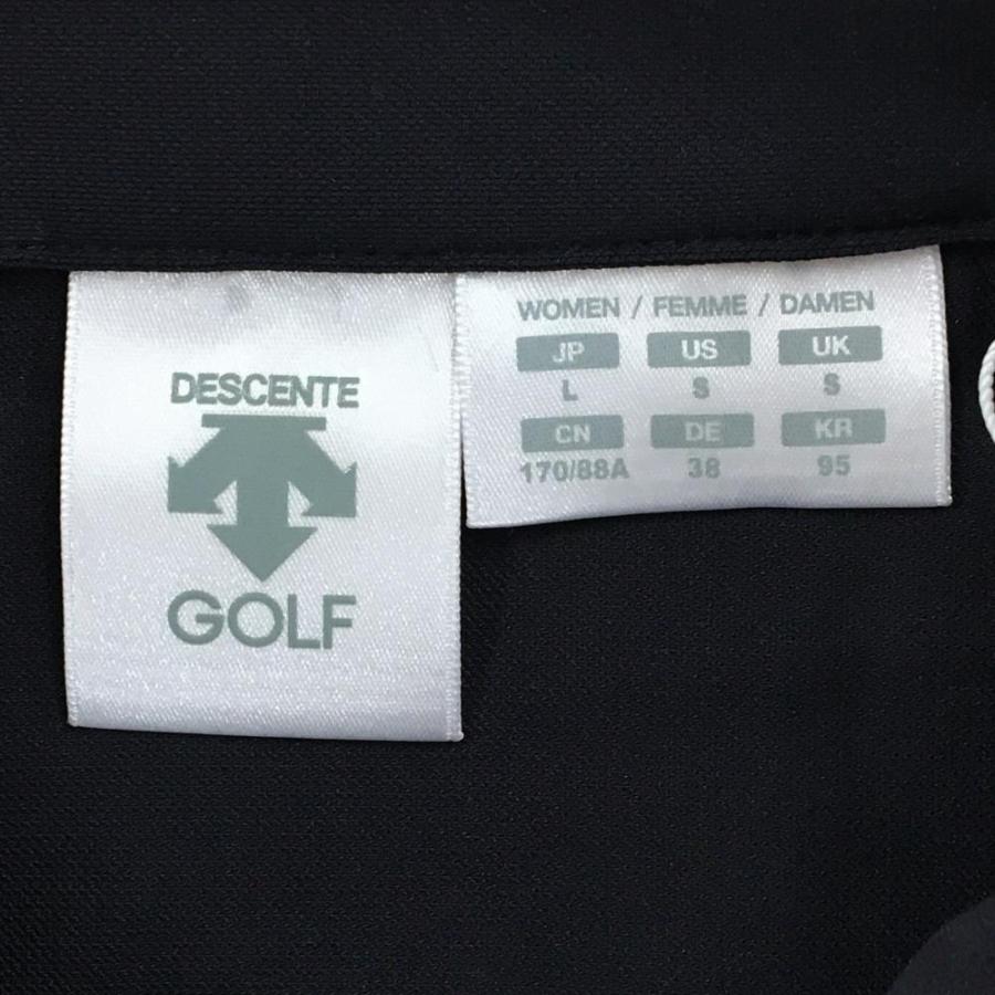 DESCENTE GOLF 【新品】デサントゴルフ 半袖ポロシャツ ネイビー×白