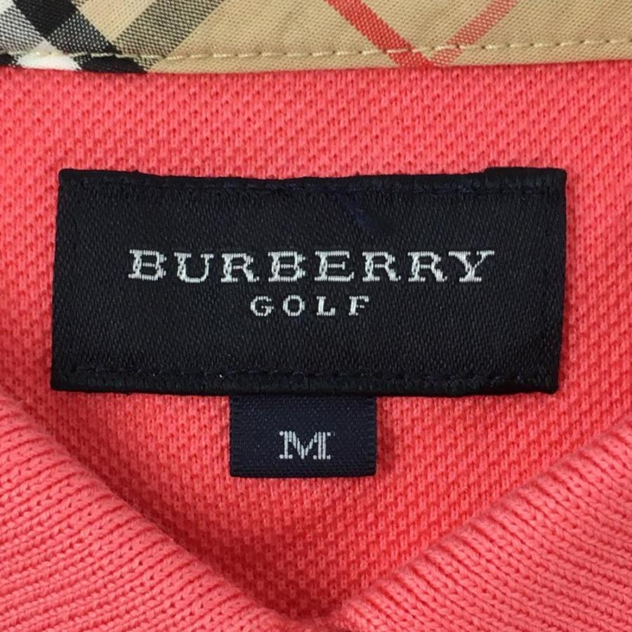 BURBERRY（バーバリー） バーバリーゴルフ 半袖ポロシャツ ピンク ロゴ