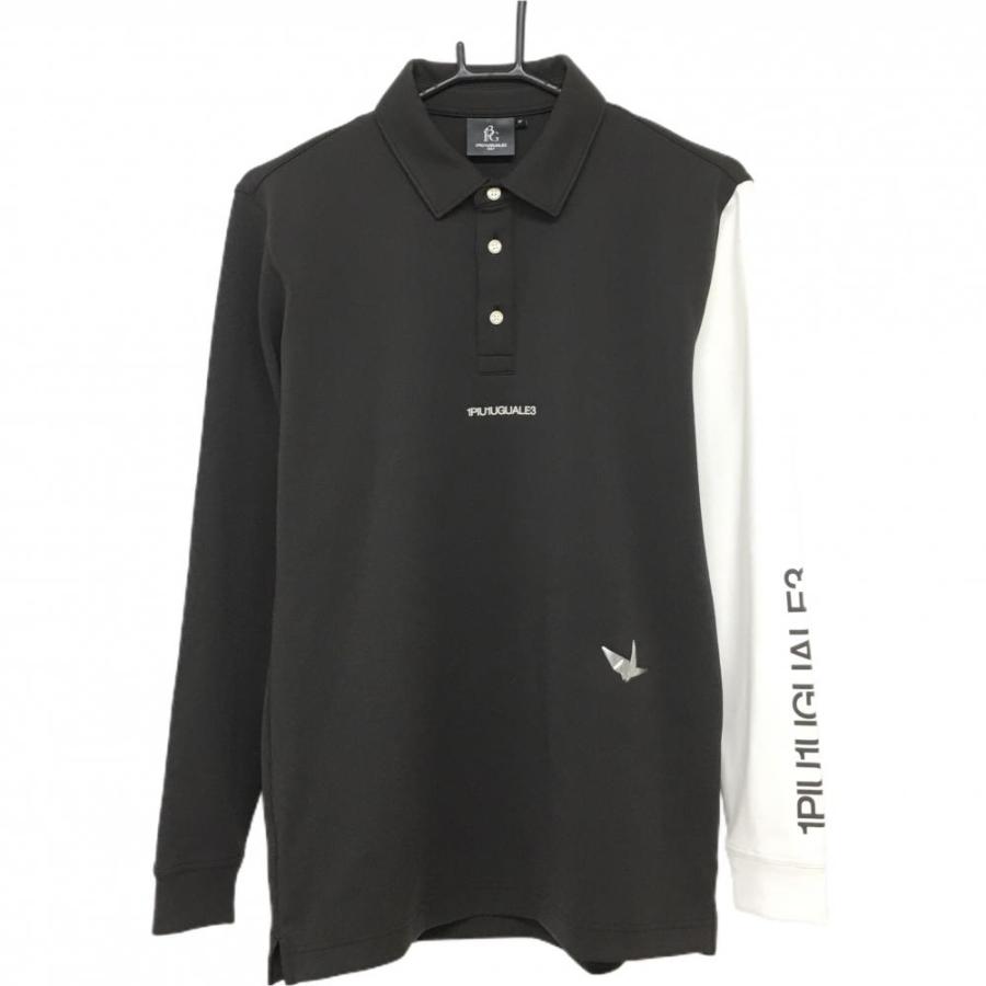 【新品】1piu1uguale3golf×三浦技研/長袖ポロシャツ/ブラック6 1PIU1UGUALE3 GOLF 【超美品】ウノピゥウノウグァーレトレゴルフ 長袖