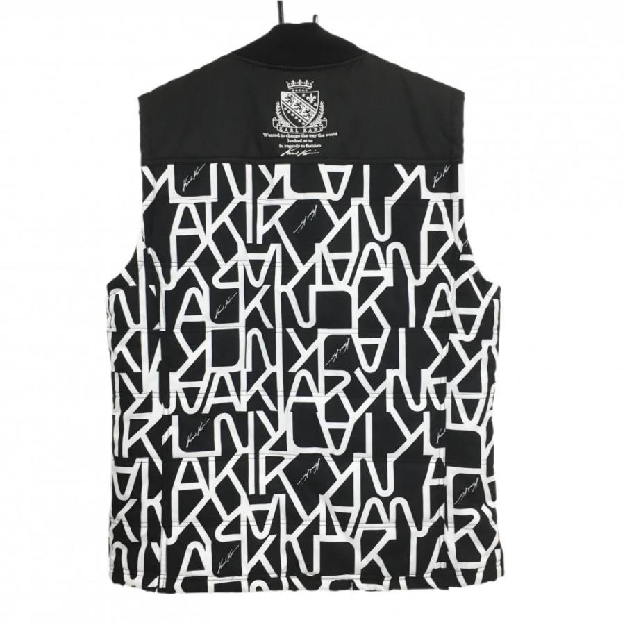 Karl Kani GOLF カールカナイゴルフ 総柄 中綿 ベスト ジャケット Karl Kani（カールカナイ） Karl Kani Golf 中綿ベスト 黒×白 総柄