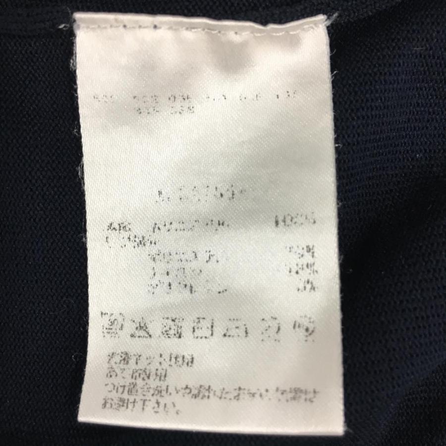 【美品】アンパスィ 半袖ハイネックセーター ネイビー×白 裾ボーダー ネックロゴ  レディース M ゴルフウェア 2025年モデル and per se_5