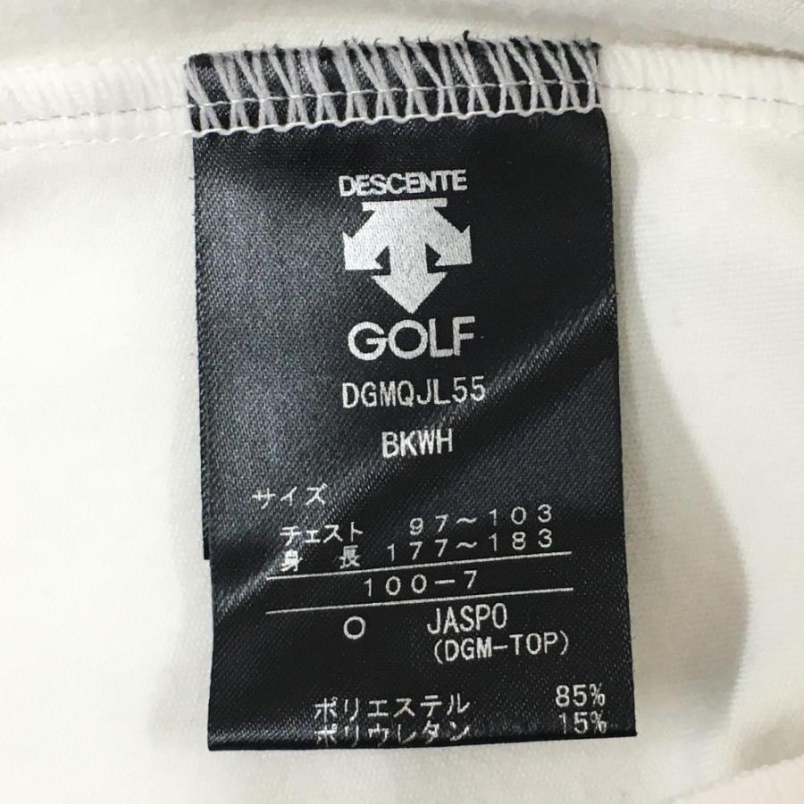 DESCENTE GOLF デサントゴルフ ジャケット 白×黒 肩ロゴ 中田英寿