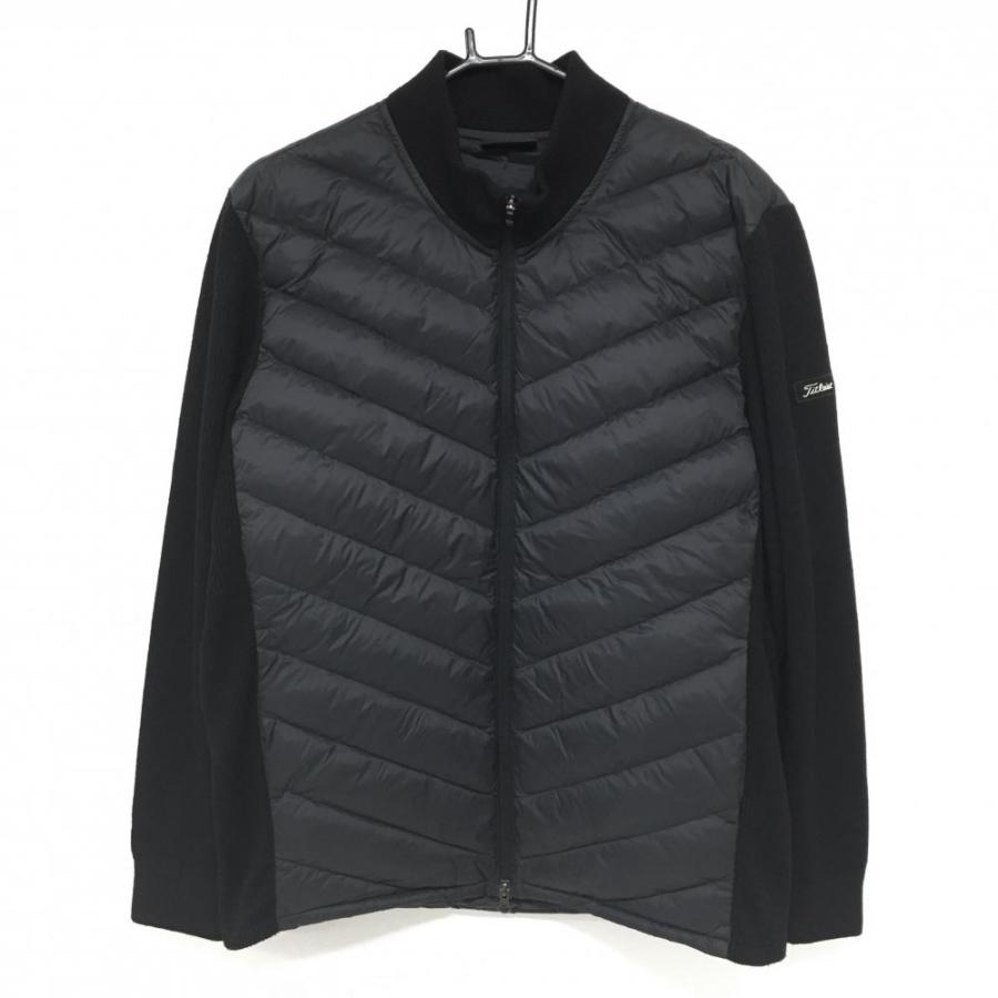 Titleist（タイトリスト） 切替中綿ジャケット 黒 ネック・袖ニット