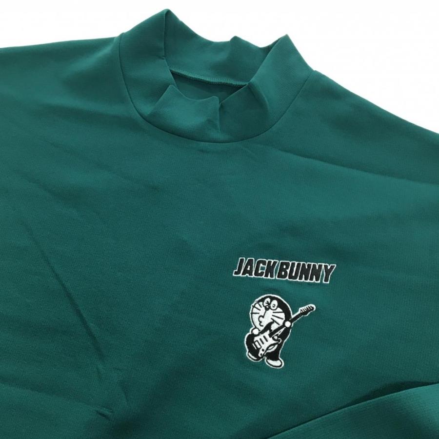 【新品】ジャックバニー×ドラえもん 長袖ハイネックシャツ ダークグリーン メンズ 5(L) ゴルフウェア 2024年モデル Jack Bunny Jack Bunny!!（ジャックバニー） 【新品】ジャックバニー×ドラえもん