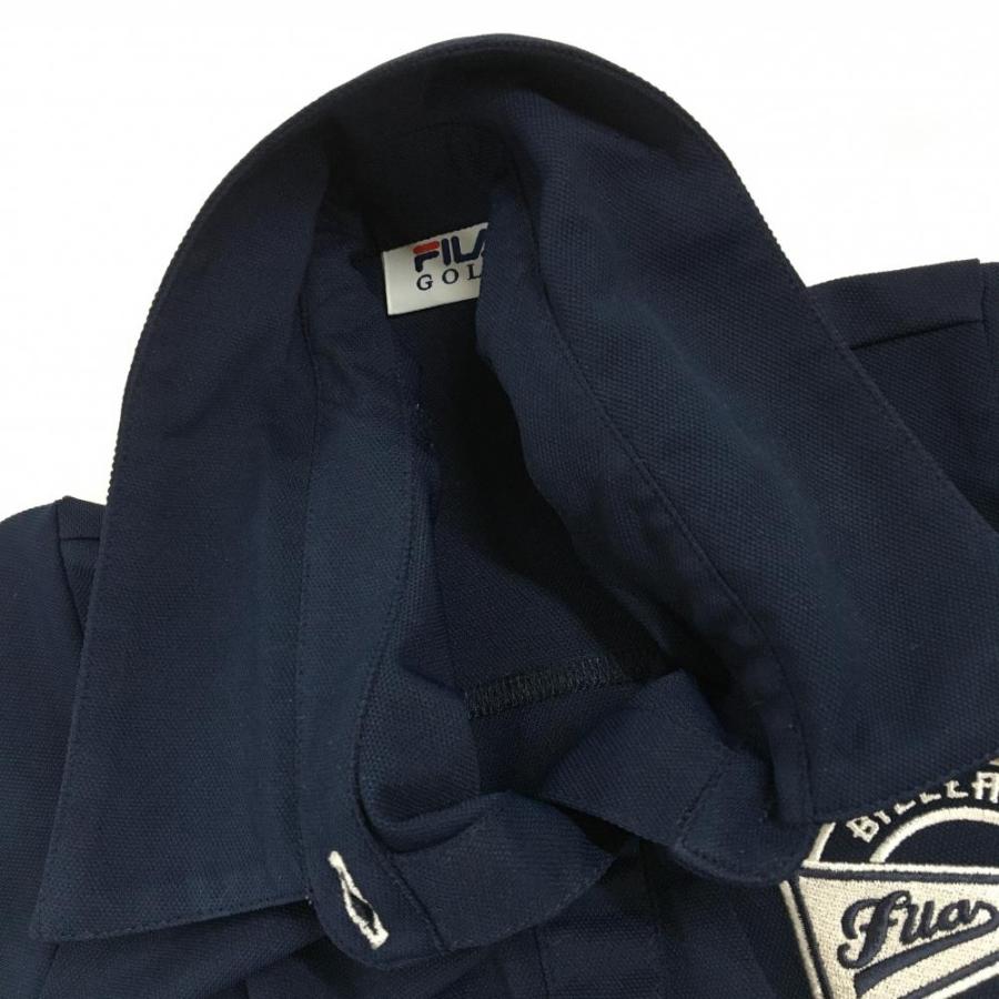 FILA GOLF 【美品】フィラゴルフ 半袖ポロワンピース ネイビー×白 