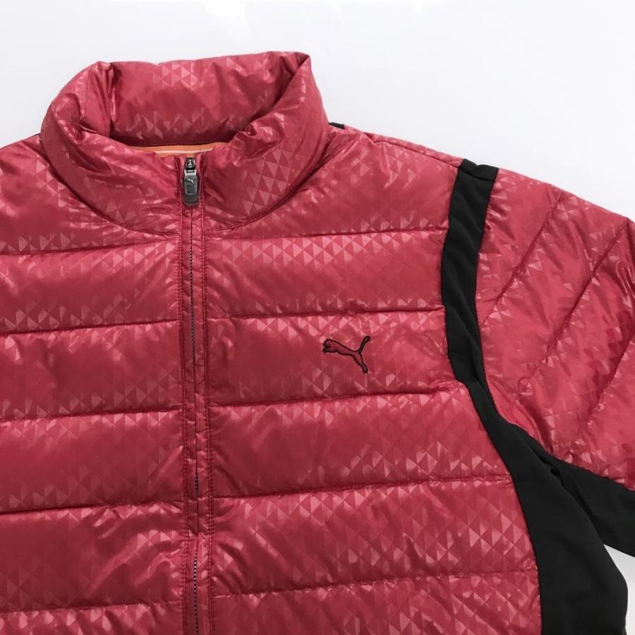 PUMA（プーマ） 【超美品】プーマ ダウンジャケット レッド×黒 地模様