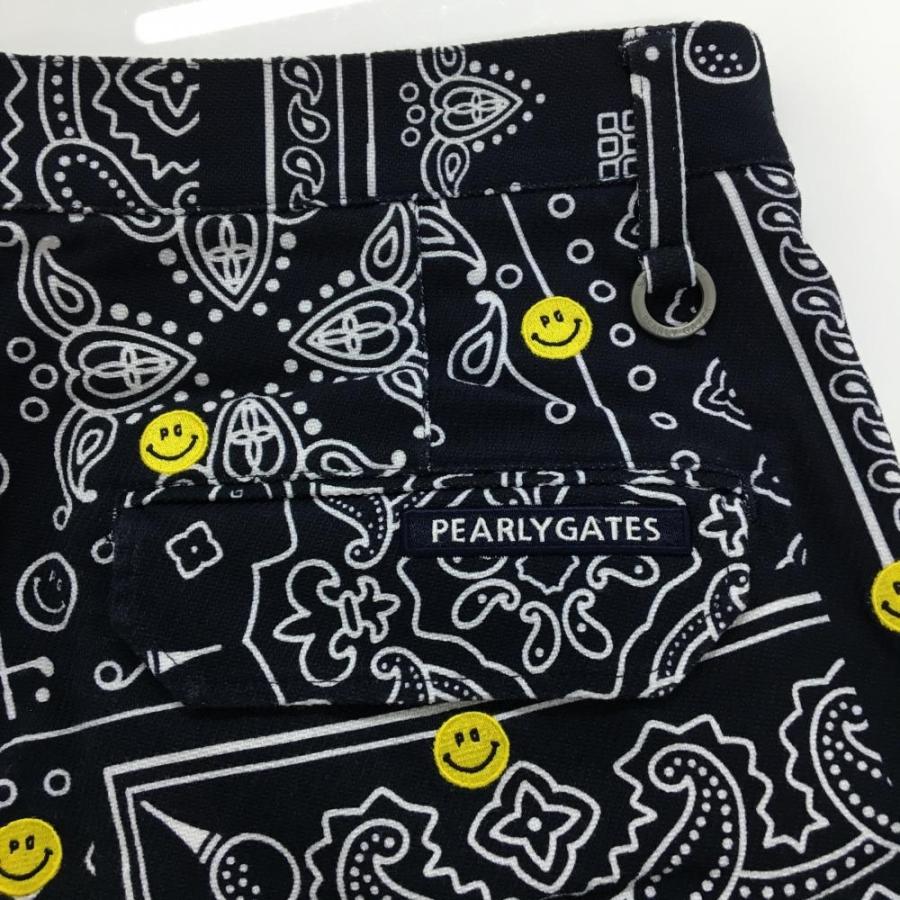 PEARLY GATES（パーリーゲイツ） ハーフパンツ ネイビー×白 総柄 ニコ
