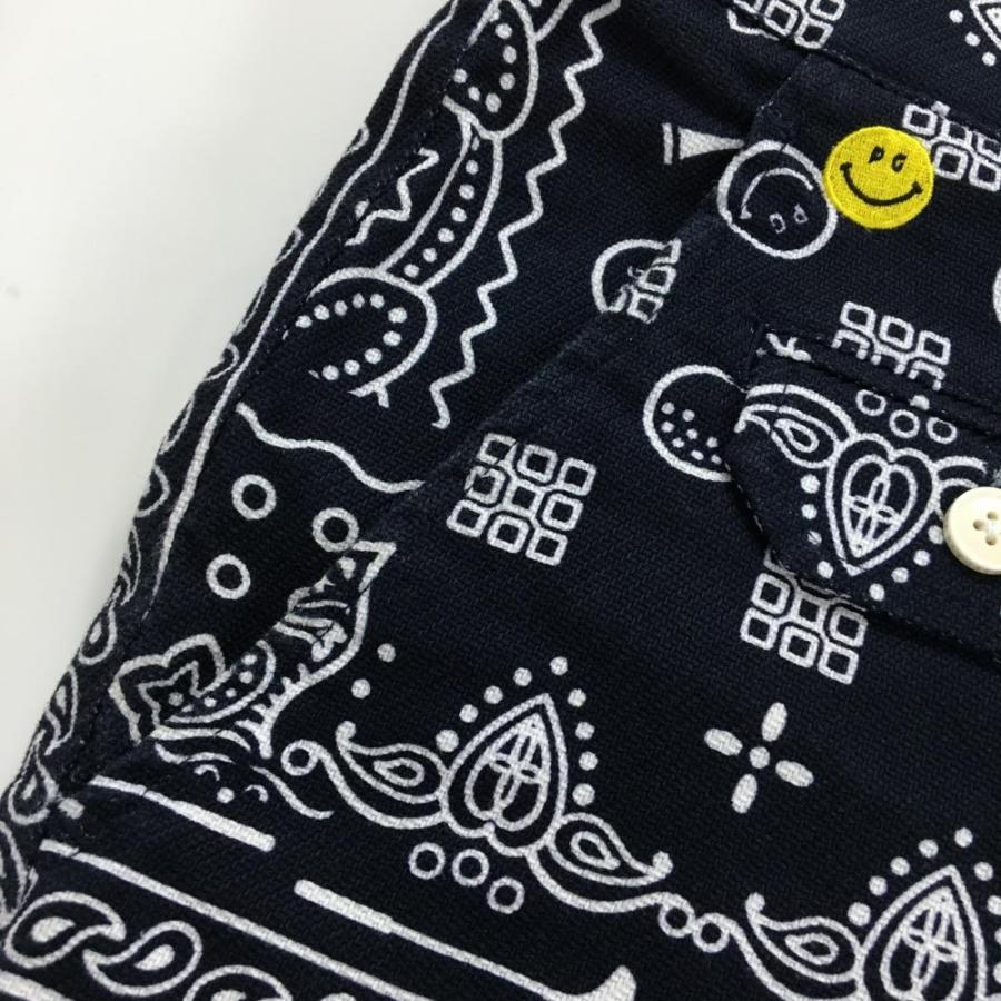 PEARLY GATES（パーリーゲイツ） ハーフパンツ ネイビー×白 総柄 ニコ