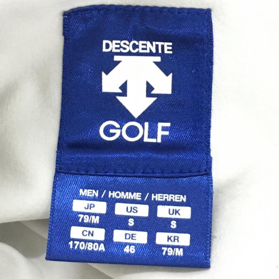 DESCENTE GOLF デサントゴルフ パンツ ライトグレー ロゴ刺しゅう黒