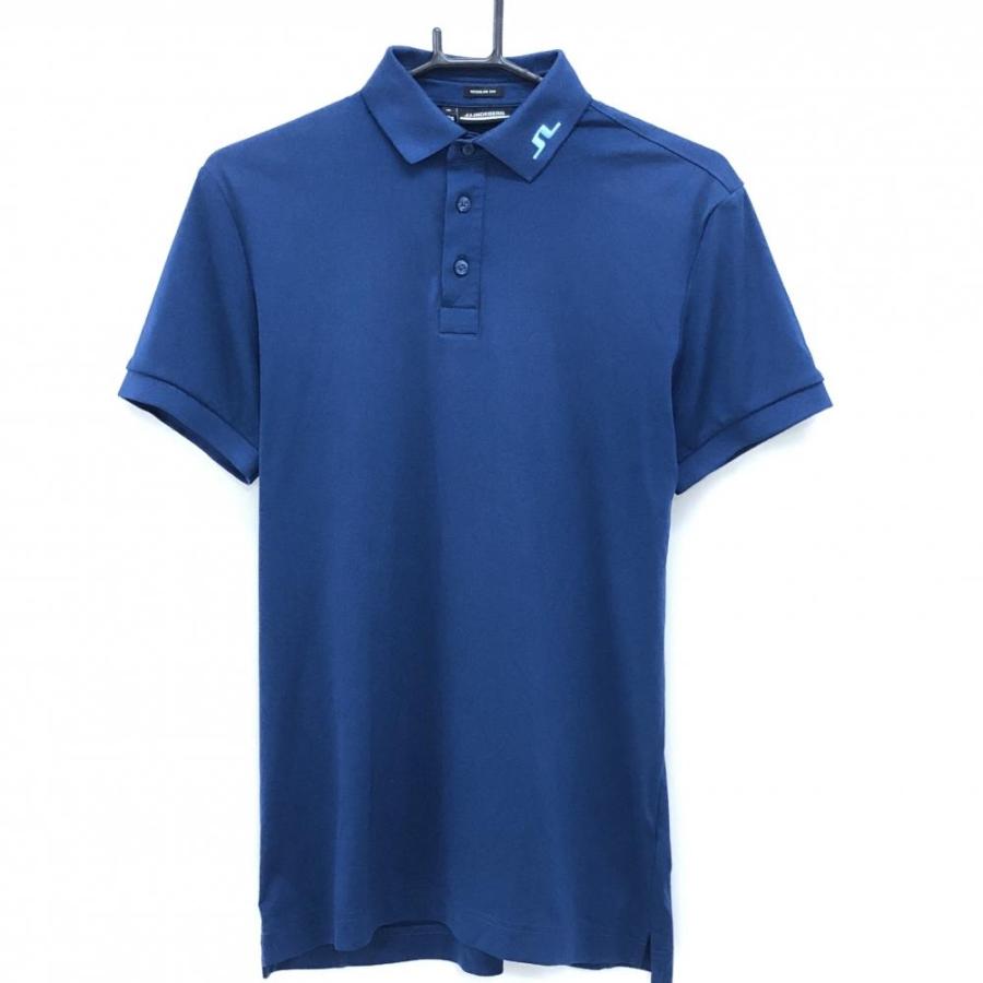 【美品】J.LINDEBERG J.リンドバーグ 半袖ポロシャツ ネイビー L J.LINDEBERG（ジェイリンドバーグ） 【美品】ジェイリンドバーグ 半袖