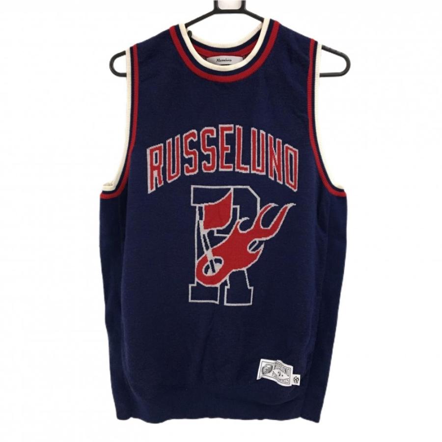 ラッセルノベスト Russeluno（ラッセルノ） 【美品】ラッセルノ ニットベスト ネイビー