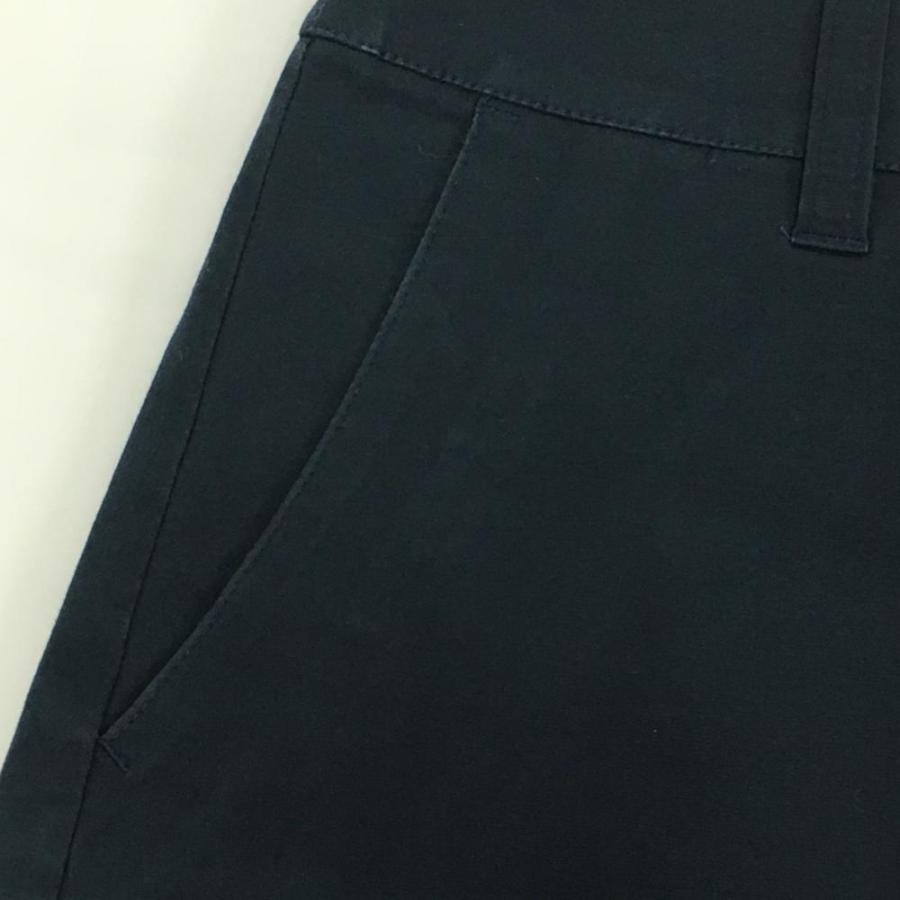and per se（アンパスィ） スカート ネイビー ボタン 裾ロゴ