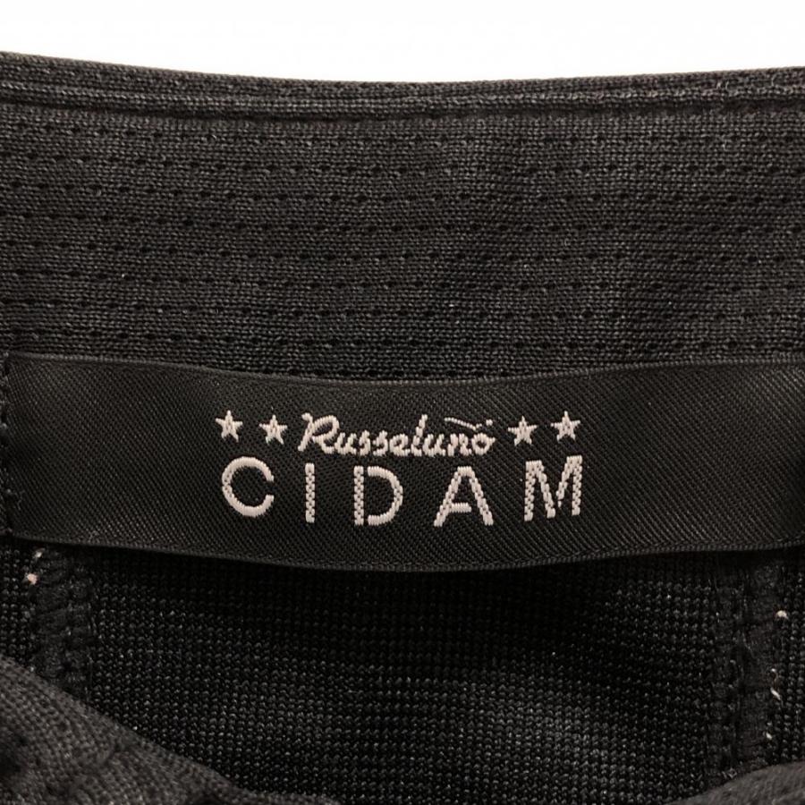 Russeluno（ラッセルノ） ラッセルノCIDAM 半袖ポロシャツ 黒×白 ロゴ