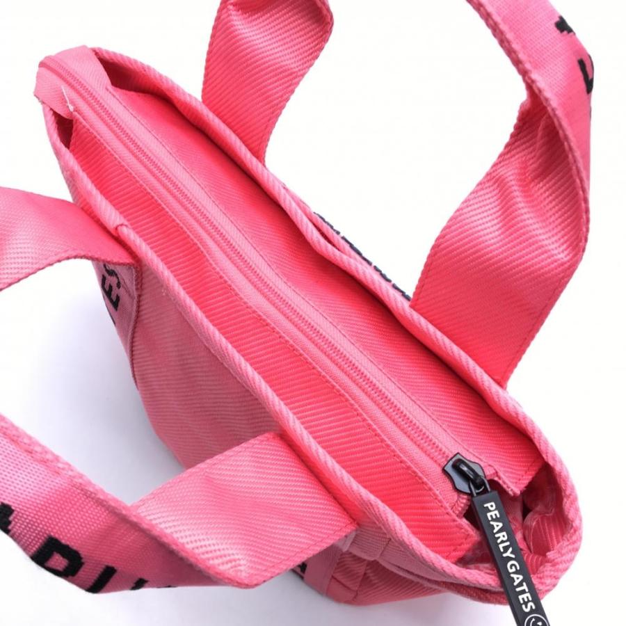 PEARLY GATES（パーリーゲイツ） カートバッグ ピンク×黒 ロゴ 内外