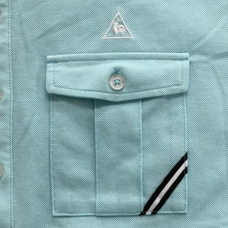   ライトブルー ポロシャツ L ゴルフウェア le coq sportif GOLF（ルコックスポルティフ ゴルフ） ルコックゴルフ