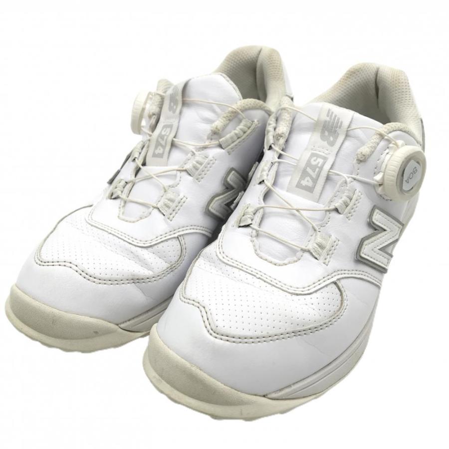 女性用 ゴルフシューズ ニューバランス ホワイト　ゴルフ BOA WG574 New Balance（ニューバランス） ゴルフシューズ 白 WGBS574C スパイク