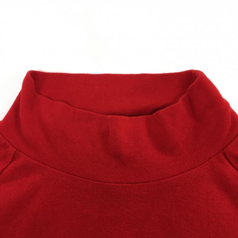 23区GOLF 【美品】23区ゴルフ 長袖ハイネックシャツ レッド 表微起毛