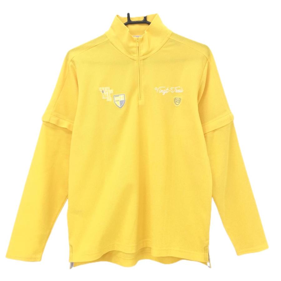 23区GOLF 【超美品】23区ゴルフ 2WAY長袖ハイネックシャツ イエロー