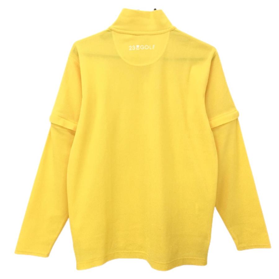 23区GOLF 【超美品】23区ゴルフ 2WAY長袖ハイネックシャツ イエロー