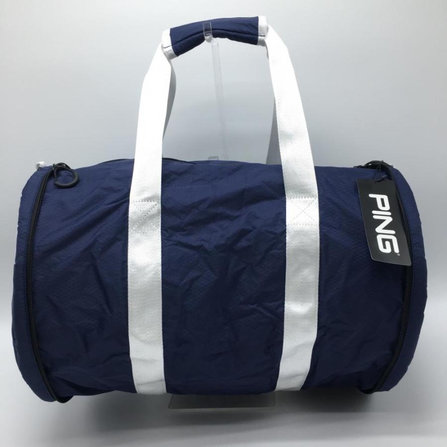 PING（ピン） 【新品】ピン フォルダブルボストンバッグ ネイビー×白