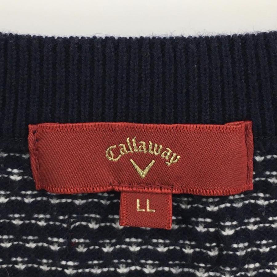 Callaway/キャロウェイ 防風Ｖネックセーター【ネイビー/LL】美品！ Callaway/キャロウェイ 防風Vネックセーター【ネイビー/LL】美品