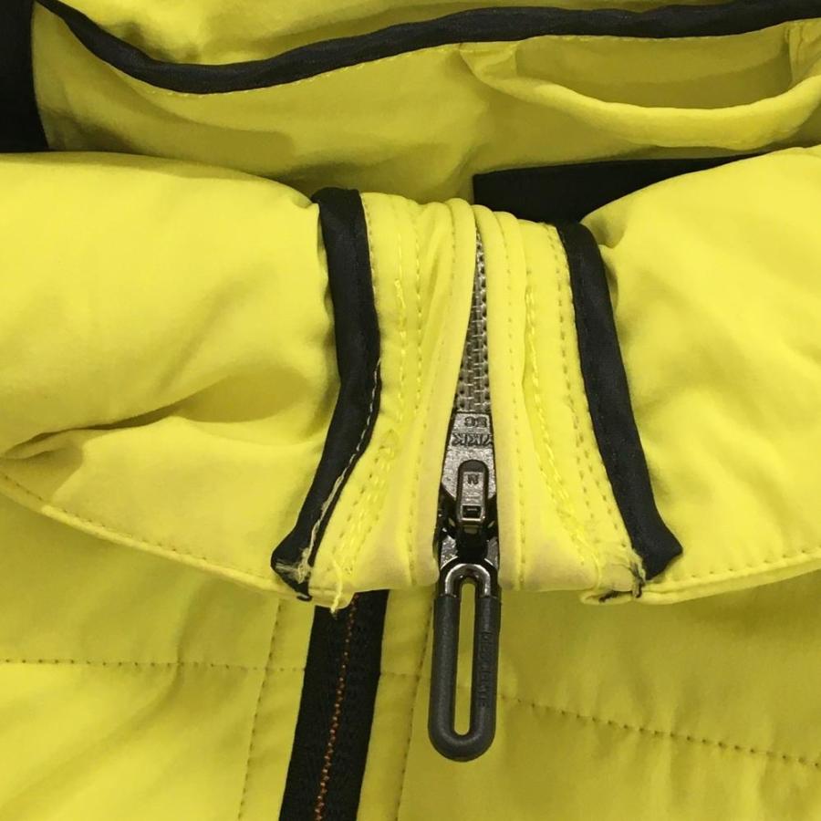 DESCENTE GOLF デサントゴルフ 中綿ジャケット イエロー ロゴ黒 中田