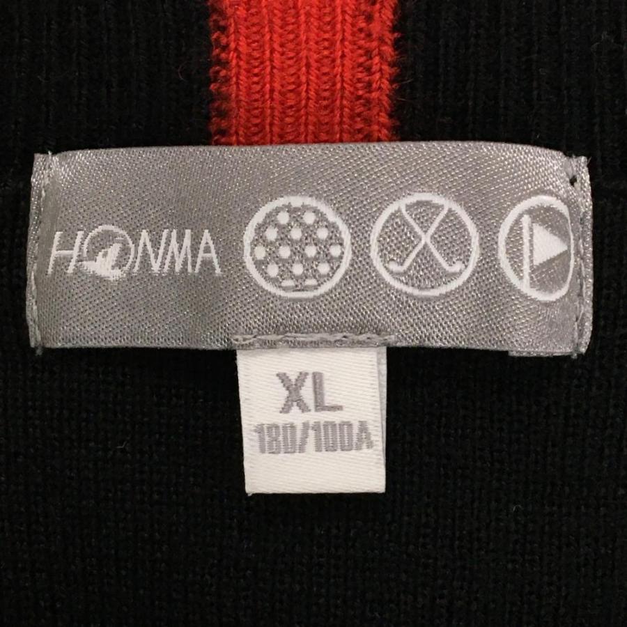 HONMA GOLF（本間ゴルフ） 【超美品】ホンマ セーター 黒×白×レッド 袖