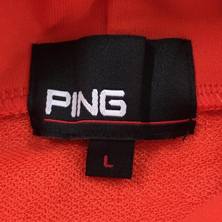 PING（ピン） 【超美品】ピン パーカー レッド×ネイビー フロント英字