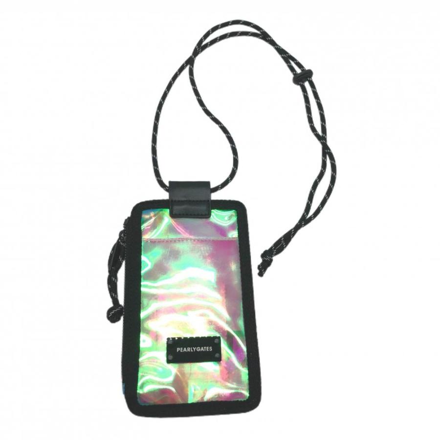 PEARLY GATES（パーリーゲイツ） マルチケース 黒×マルチカラー ロゴ