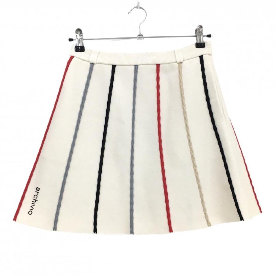 archivio（アルチビオ） 【超美品】アルチビオ ニットスカート 白×黒
