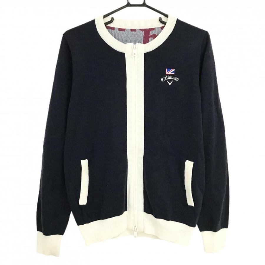 新品】Callaway 2024年 ウール混 ジップ ニット ジャケット L Callaway