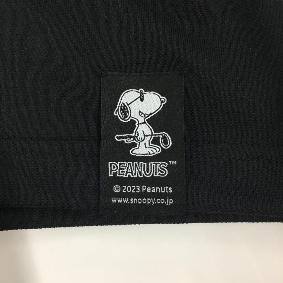 SNOOPY（スヌーピー） 【美品】スヌーピーゴルフ 半袖ポロシャツ 黒×白