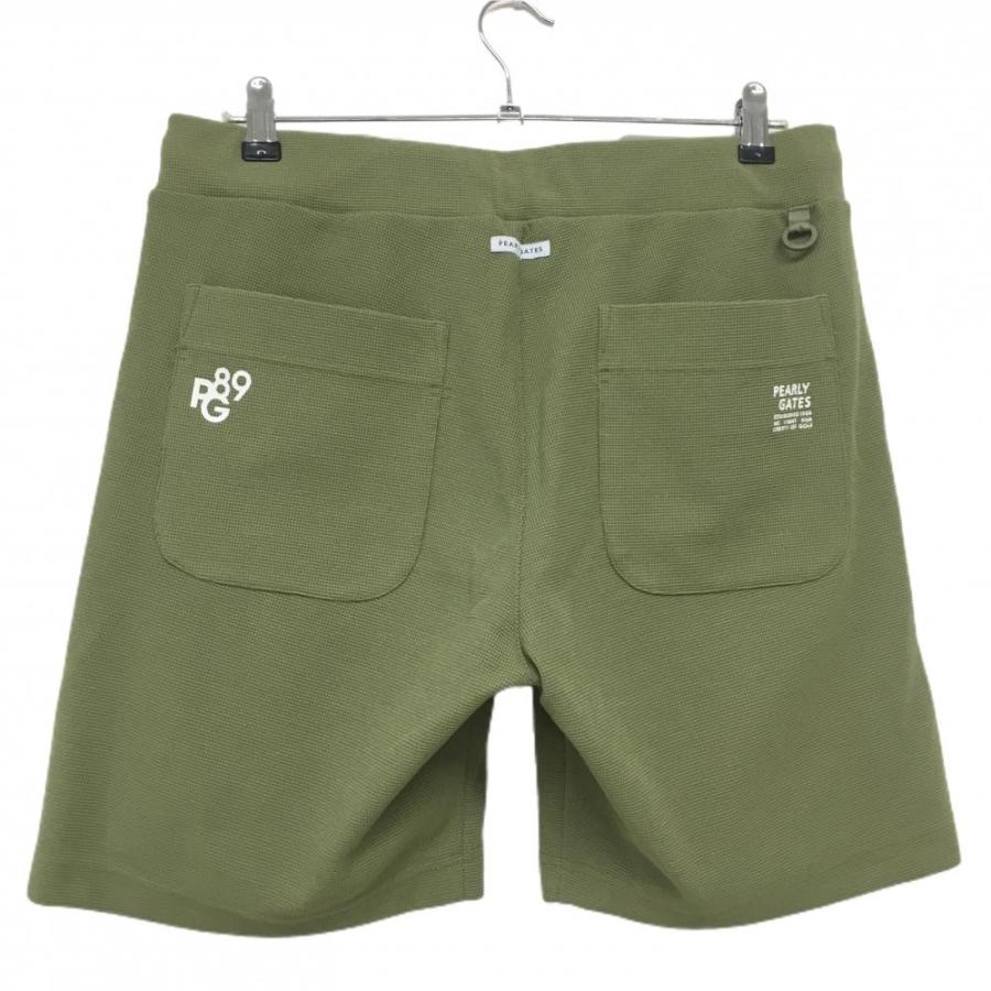【新品】パーリーゲイツ ハーフパンツ グリーン×白 ウエストゴム ヤシの木 日本製 メンズ 5(L) ゴルフウェア PEARLY GATES PEARLY GATES（パーリーゲイツ） 【新品】パーリーゲイツ ハーフパンツ