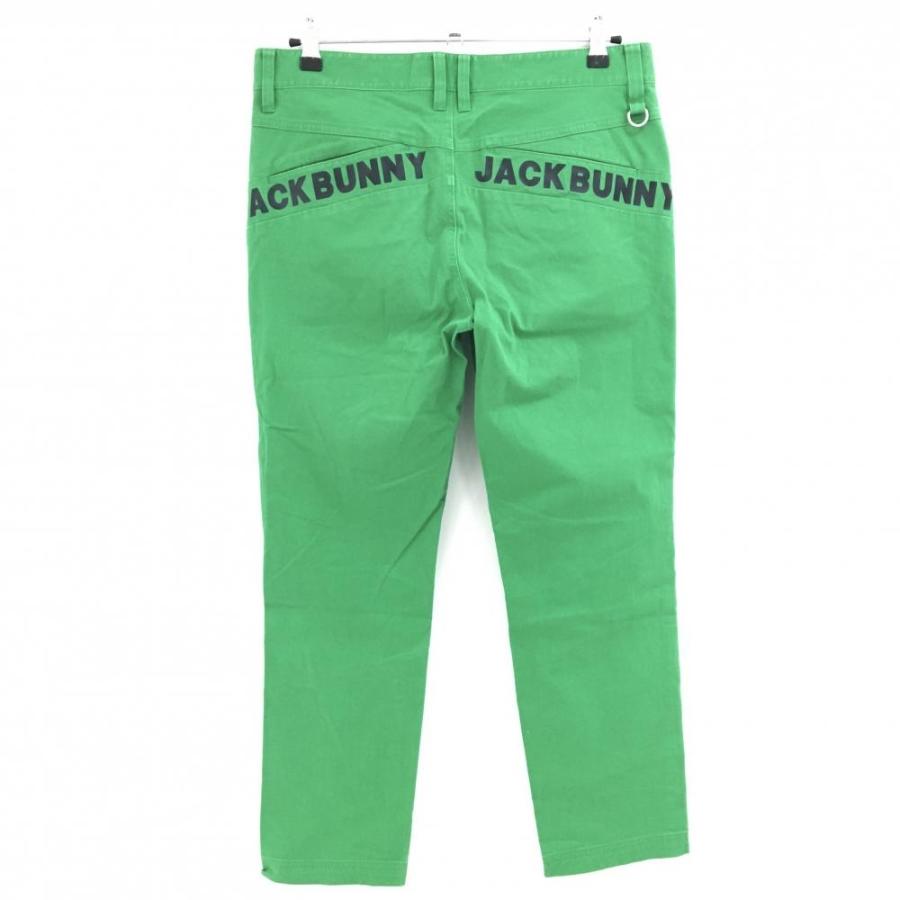 ジャックバニー　ゴルフウェア　パンツ　メンズ　4 サイズ M　グリーン Jack Bunny!!（ジャックバニー） パンツ グリーン×黒 後ろロゴプリント